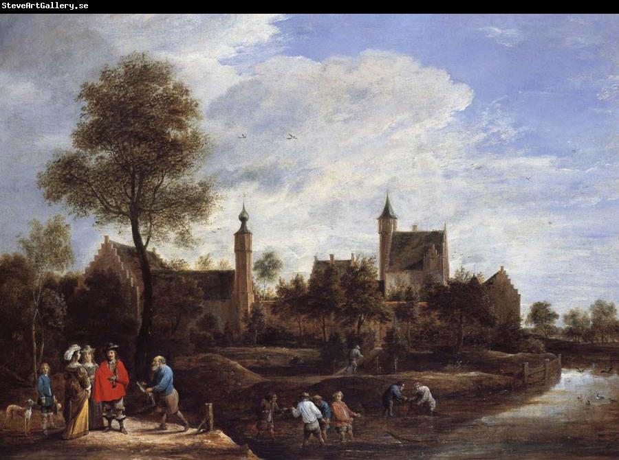 David Teniers A View of her Sterckshof Near Antwerp